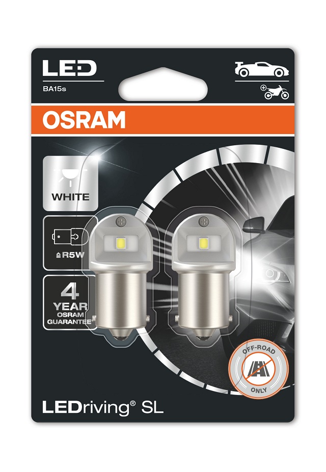 Лампа светодиодная комплект R5W/R10W WHITE 12V 0.5W 6000K LEDRIVING® SL