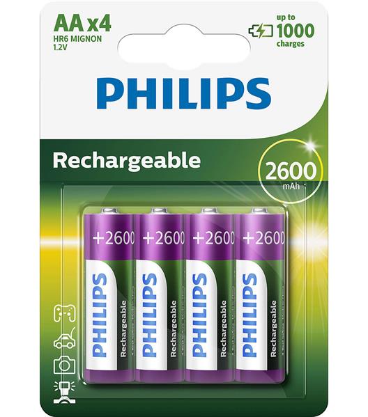 Батарейка Rechargeables Battery AA, 1,2V 2600mAh, 4шт.