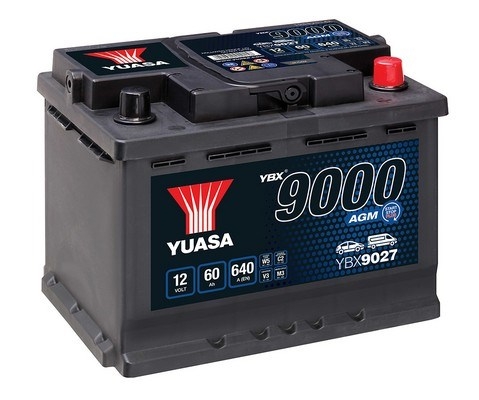 Батарея акумуляторна YBX 9000 AGM 12V 60AH 640А(EN) R+ Європа