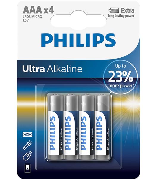 Батарейка циліндрична LR03/AAA ULTRA ALKALINE 1.5V, 4 шт.