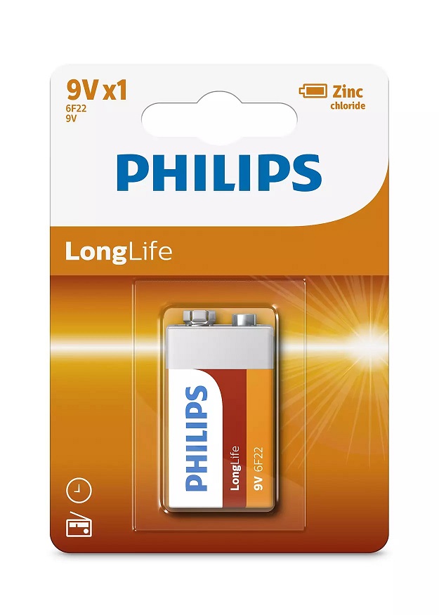 Батарейка прямокутна Крона 6F22 LONGLIFE 9V