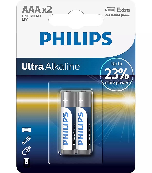 Батарейка циліндрична LR03/AAA ULTRA ALKALINE AAA 1.5V, 2 шт.