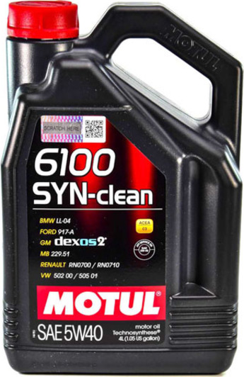 Моторна олива 6100 Syn-clean 5W-40, 4 л.