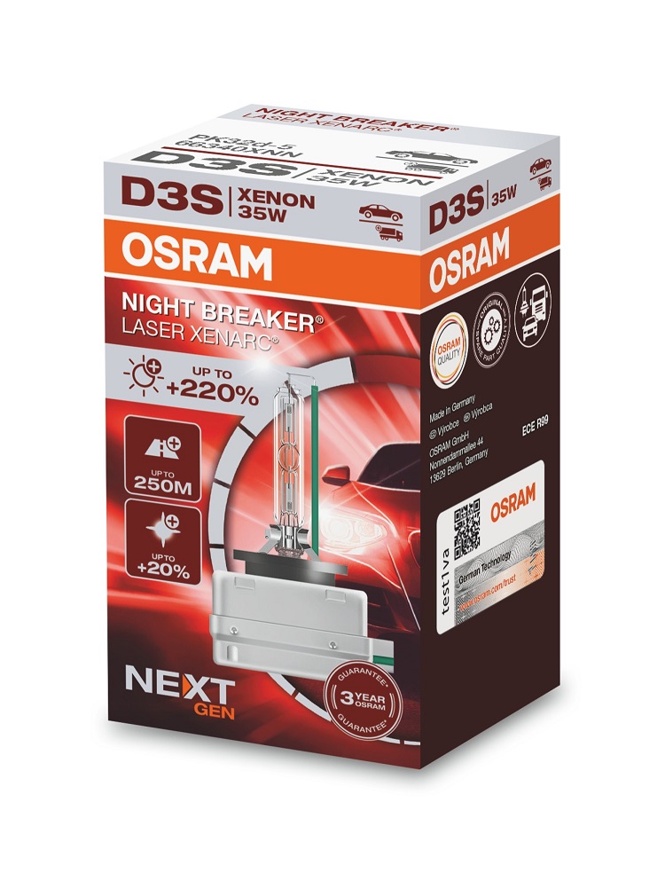 Лампа ксеноновая D3S 42V 35W XENARC® NIGHT BREAKER® LASER (NEXT GEN) +220%