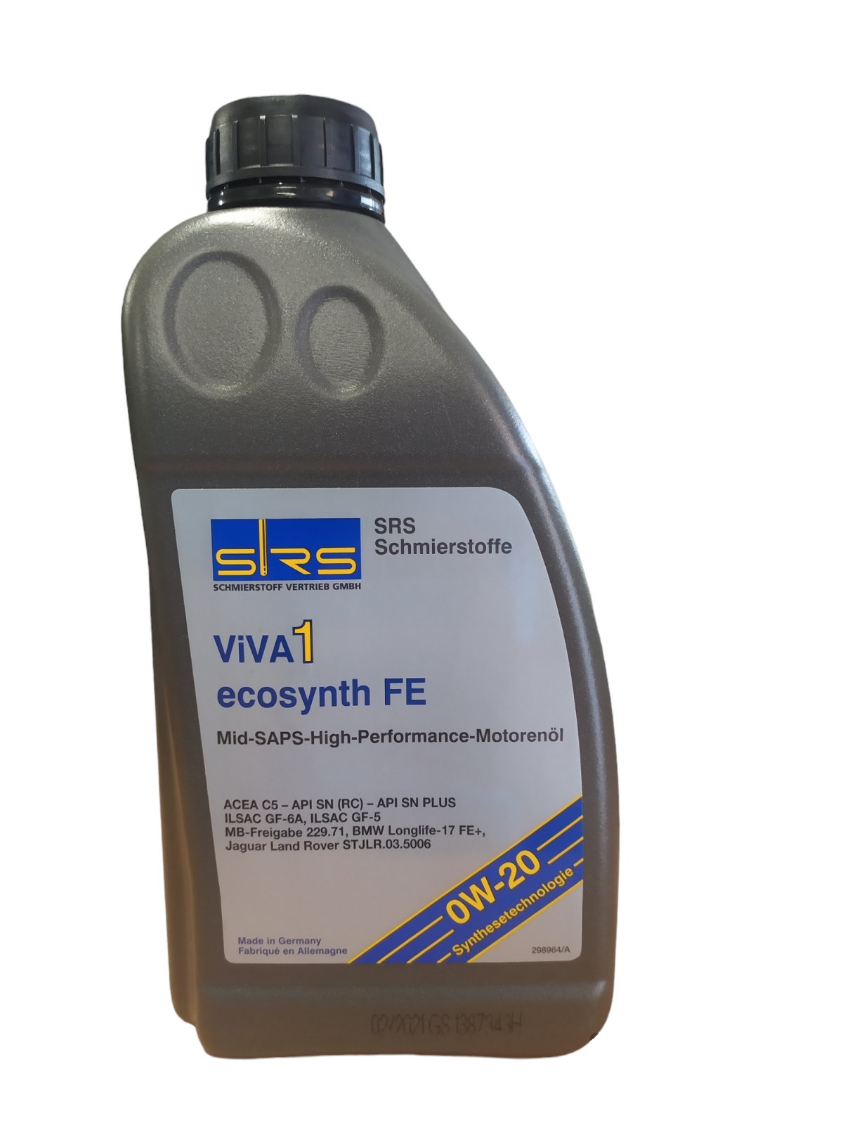 Моторна олива ViVA1 ecosynth FE 0W-20, 1 л.