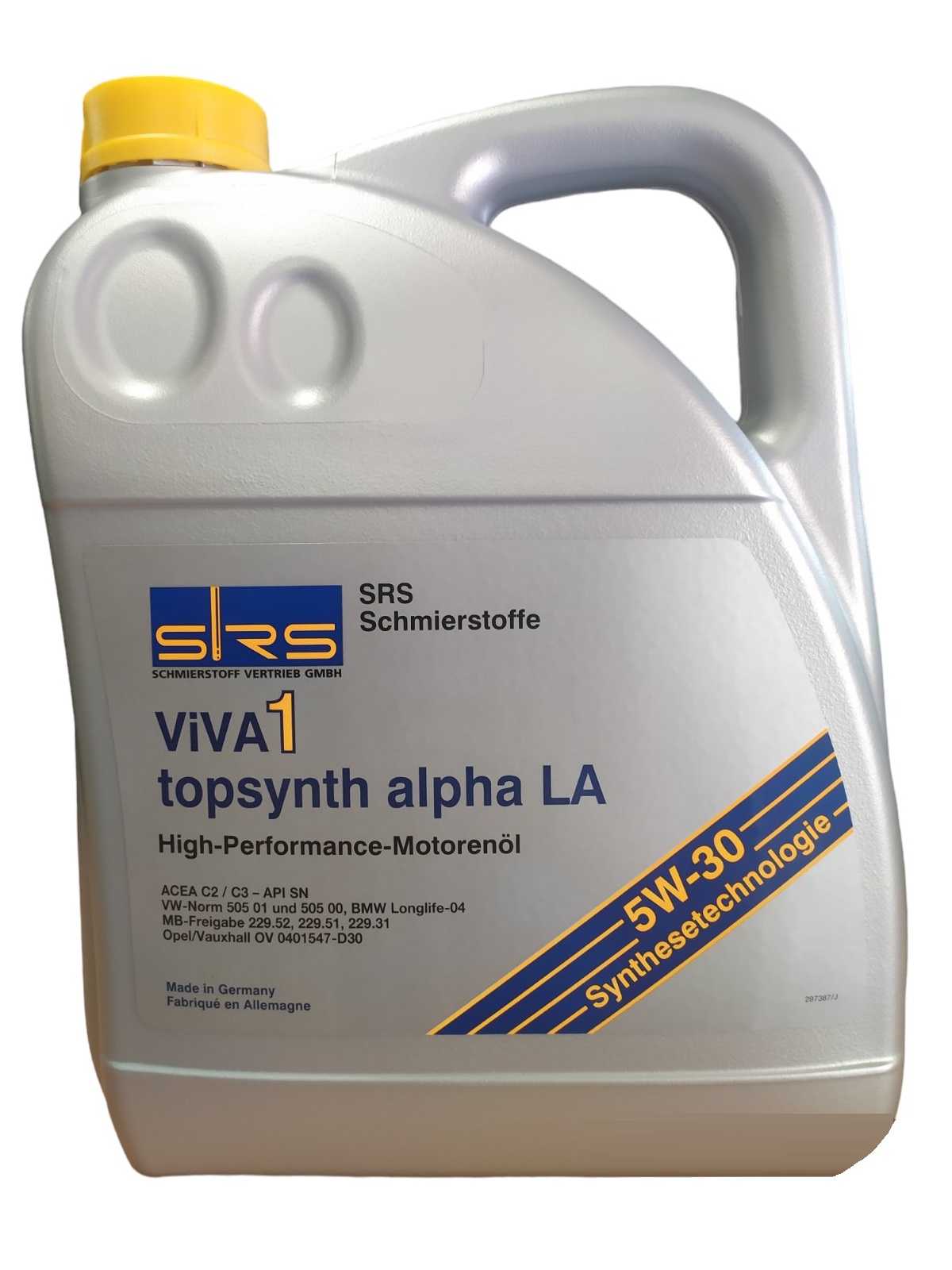 Моторна олива ViVA1 topsynth alpha LA 5W-30, 5 л.