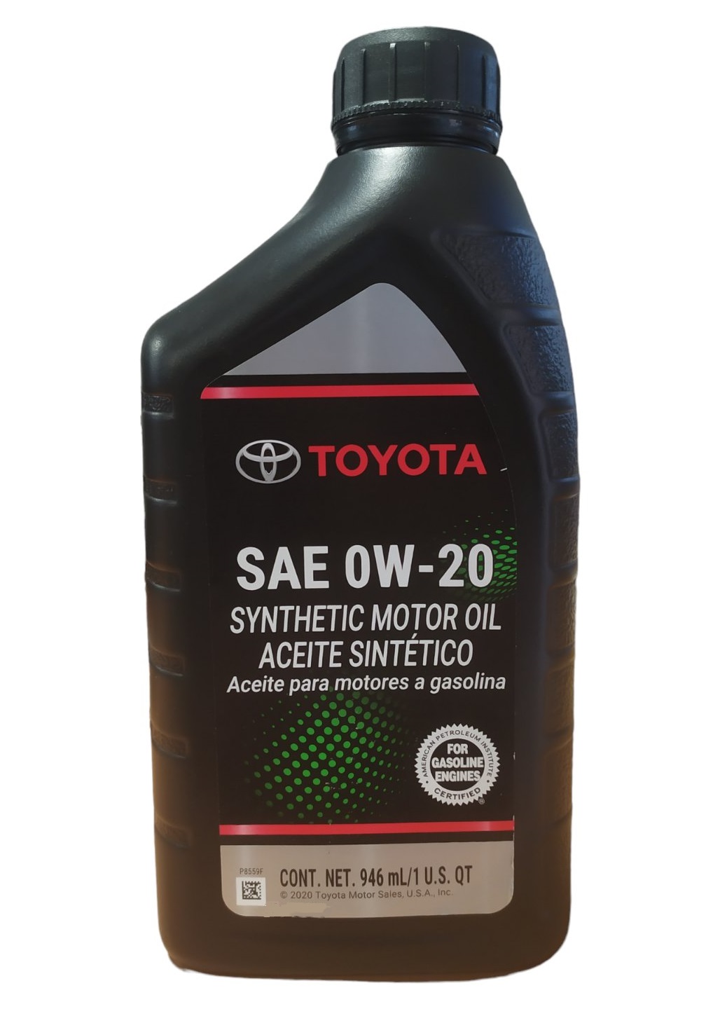 Моторна олива Synthetic Motor Oil 0W-20, 0.946 л.