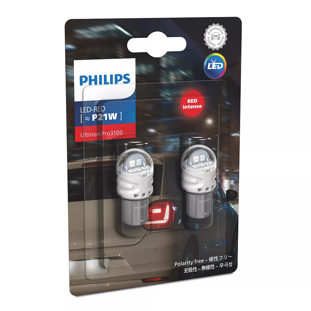 Лампа світлодіодна комплект P21W 12V 1.73W Ultinon Pro3100 RED