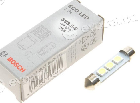 Лампа світлодіодна White 12V 2.5W  6000K ECO LED 41 ММ