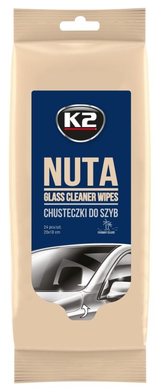 Серветки вологі для очищення скла та скляних поверхонь Nuta Glass Cleaner, 24 шт. уп.