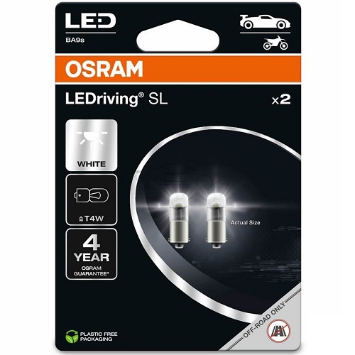 Лампа світлодіодна комплект T4W WHITE 12V 1W 6000K LEDrivin SL