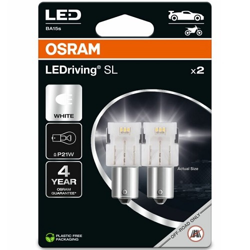 Лампа світлодіодна комплект P21W 12V 1.9W BA15S LEDriving SL