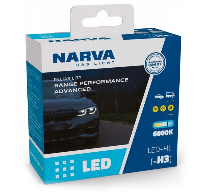Лампа світлодіодна комплект H3 6000K 19W 12/24V Range Performance Advanced LED